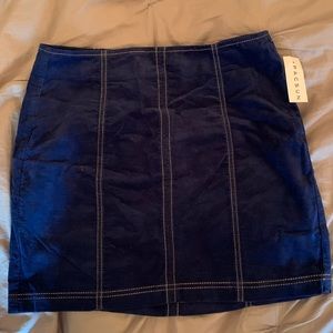 Pacsun Velvet Jean Mini Skirt